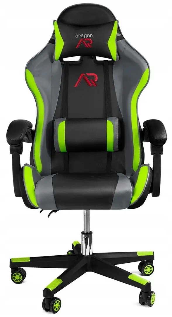 Игровое кресло + коврик для мыши Jumi Aragon (Black/Grey/Green)