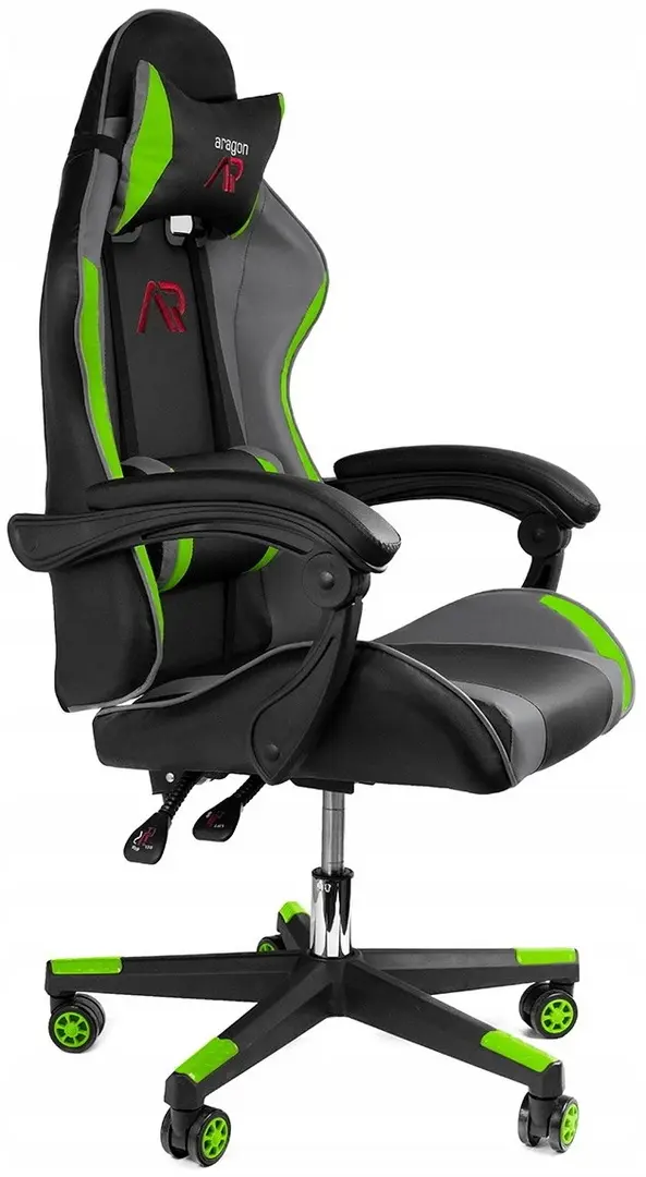 Игровое кресло + коврик для мыши Jumi Aragon (Black/Grey/Green)