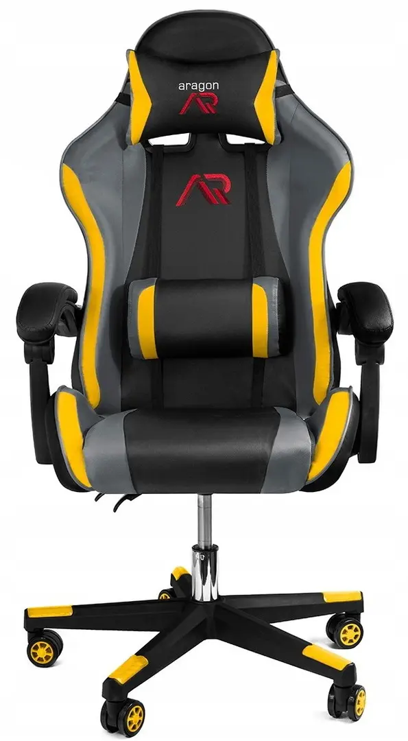 Fotoliu gaming + mouse pad Jumi Aragon (Black/Grey/Yellow)