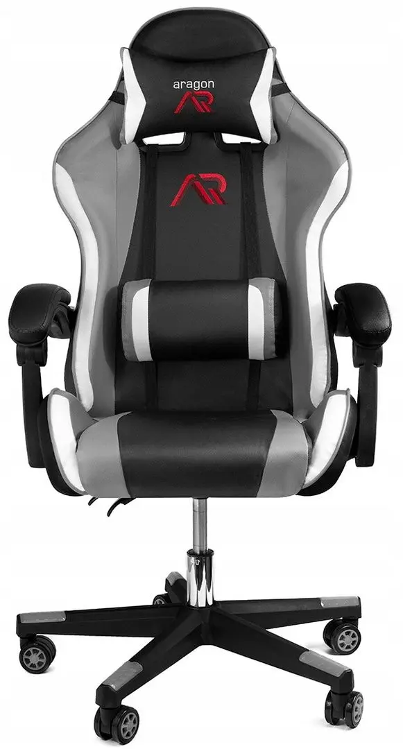 Fotoliu gaming + covoras pentru mouse Jumi Aragon CM-439924 (Black/Grey/White)