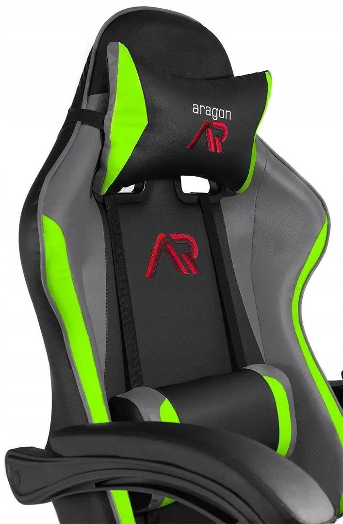 Fotoliu gaming + covoras pentru mouse Jumi Aragon CM-439955 (Black/Grey/Green)