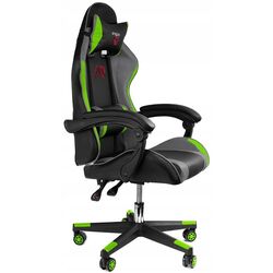 Fotoliu gaming + covoras pentru mouse Jumi Aragon CM-439955 (Black/Grey/Green) Thumb