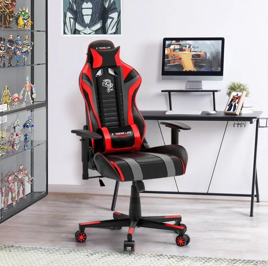 Игровое кресло Magnusplus MC 100-2 (Red/Black/Gray)