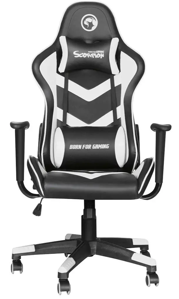 Fotoliu gaiming Marvo CH-106 (White/Black)