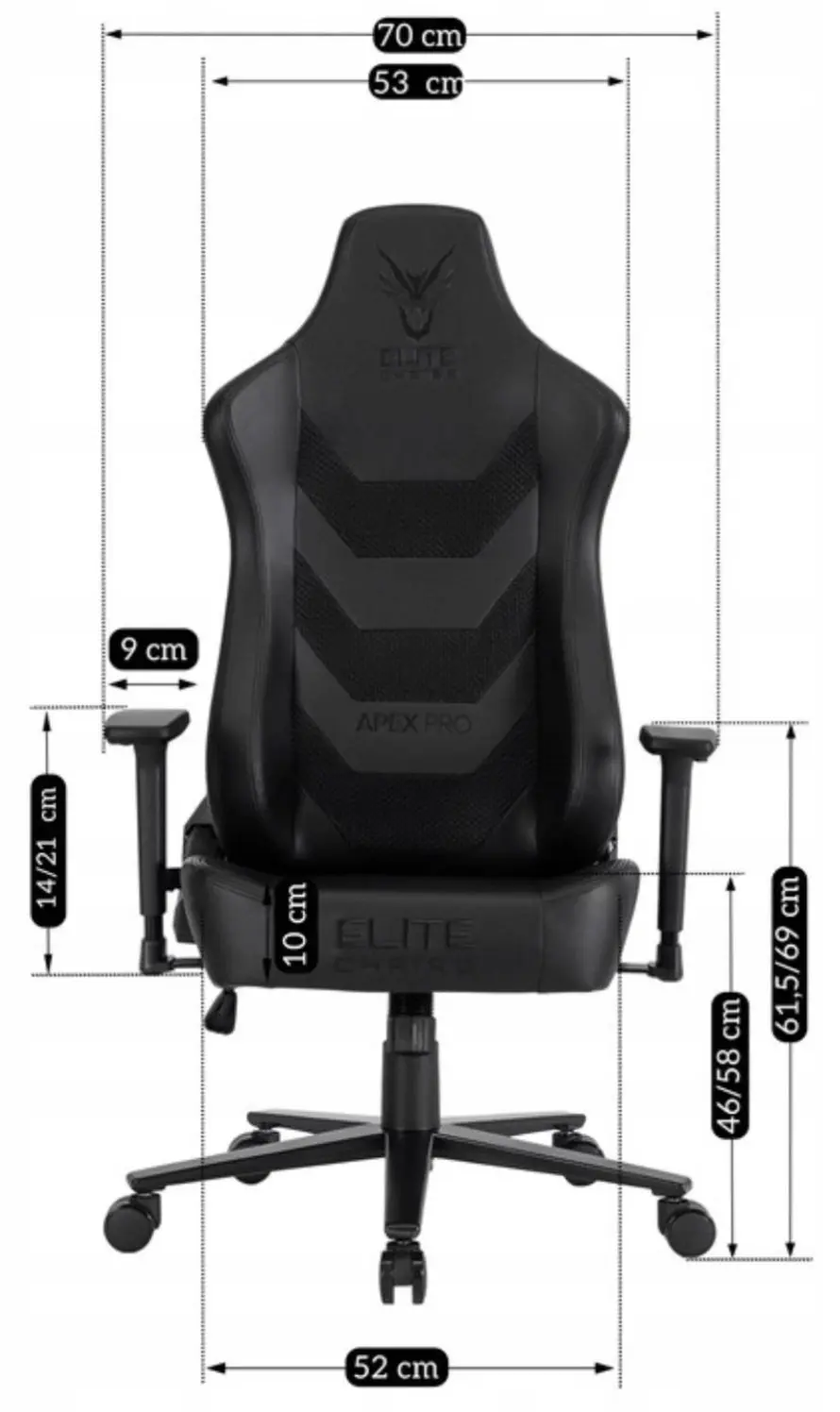 Fotoliu gaming Mebel Elite Apex (Black)