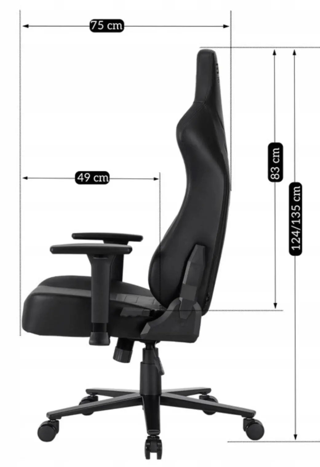 Fotoliu gaming Mebel Elite Apex (Black)