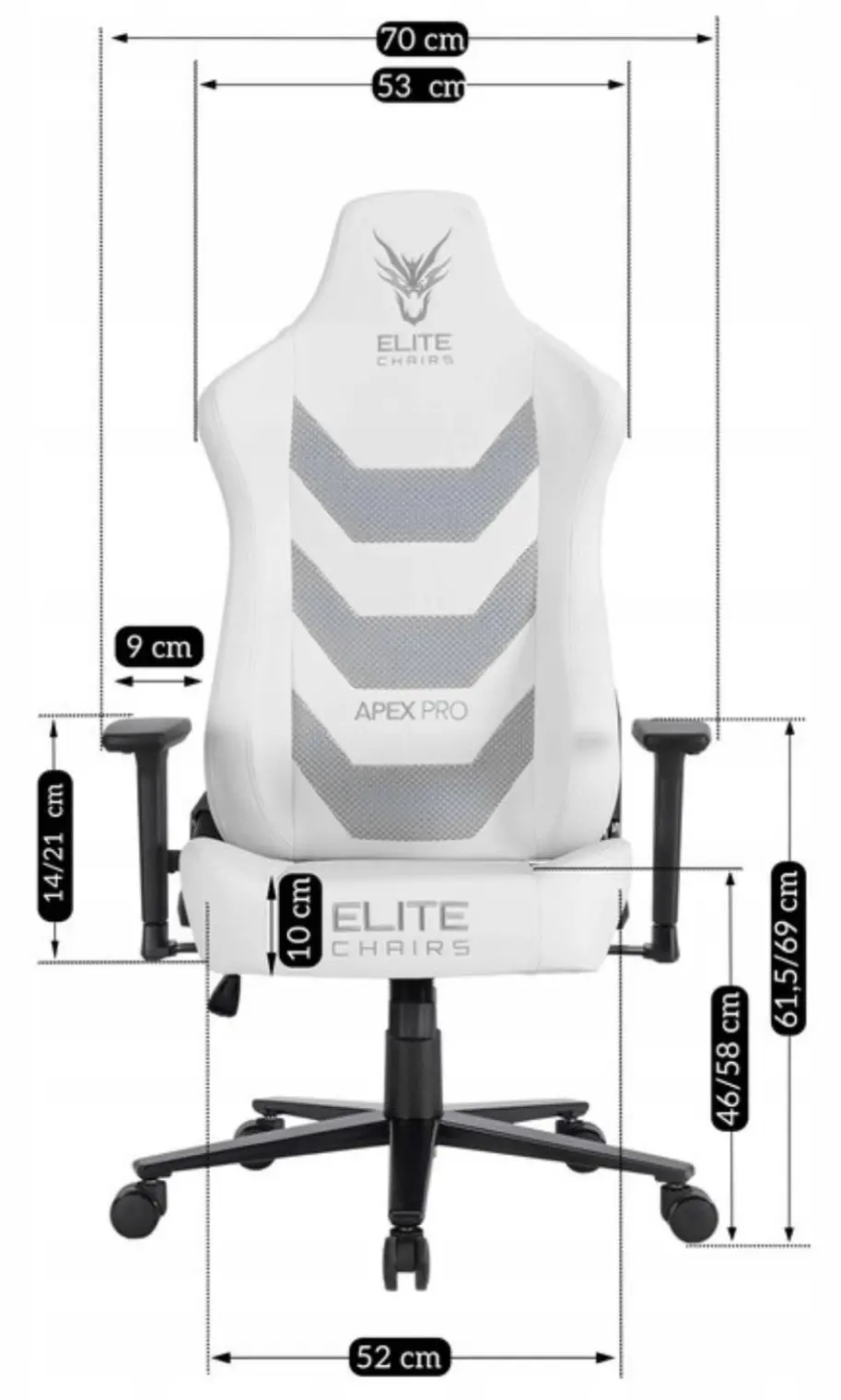 Fotoliu gaming Mebel Elite Apex (White)