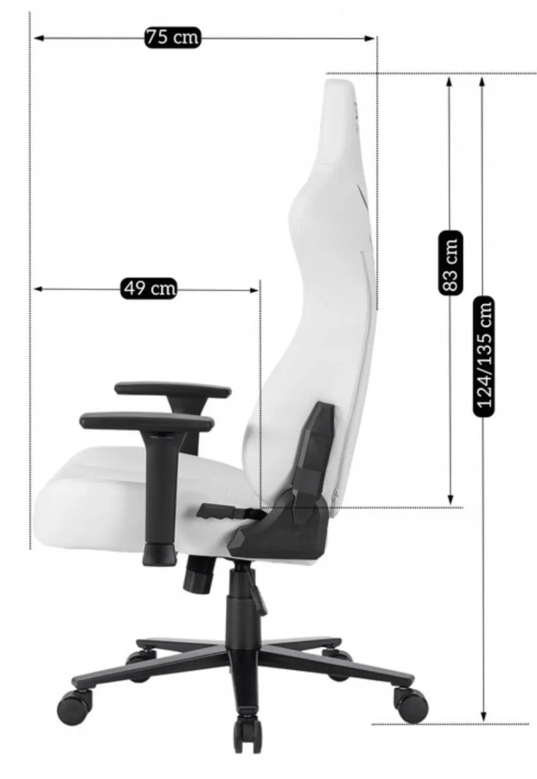 Fotoliu gaming Mebel Elite Apex (White)