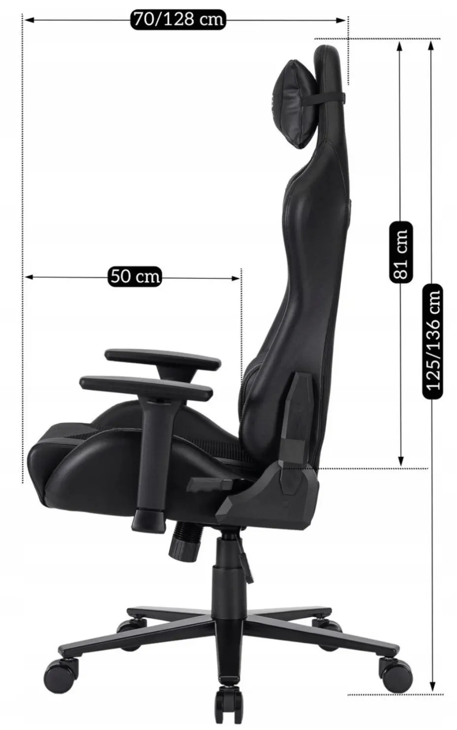 Fotoliu gaming Mebel Elite Flash (Black)