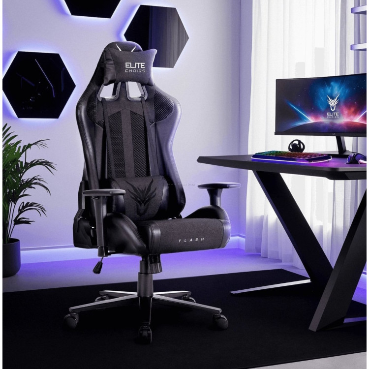 Fotoliu gaming Mebel Elite Flash (Black)