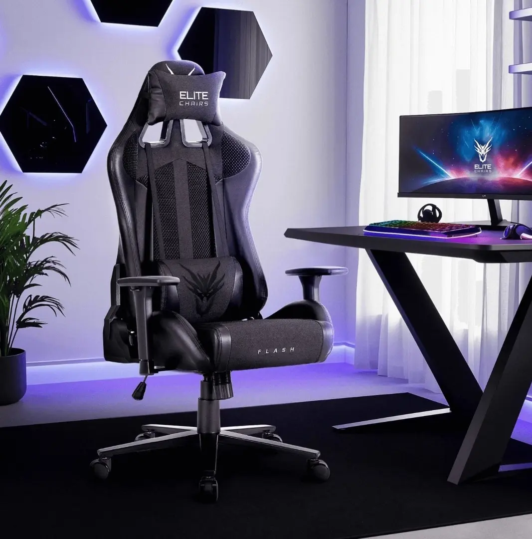 Fotoliu gaming Mebel Elite Flash (Black)