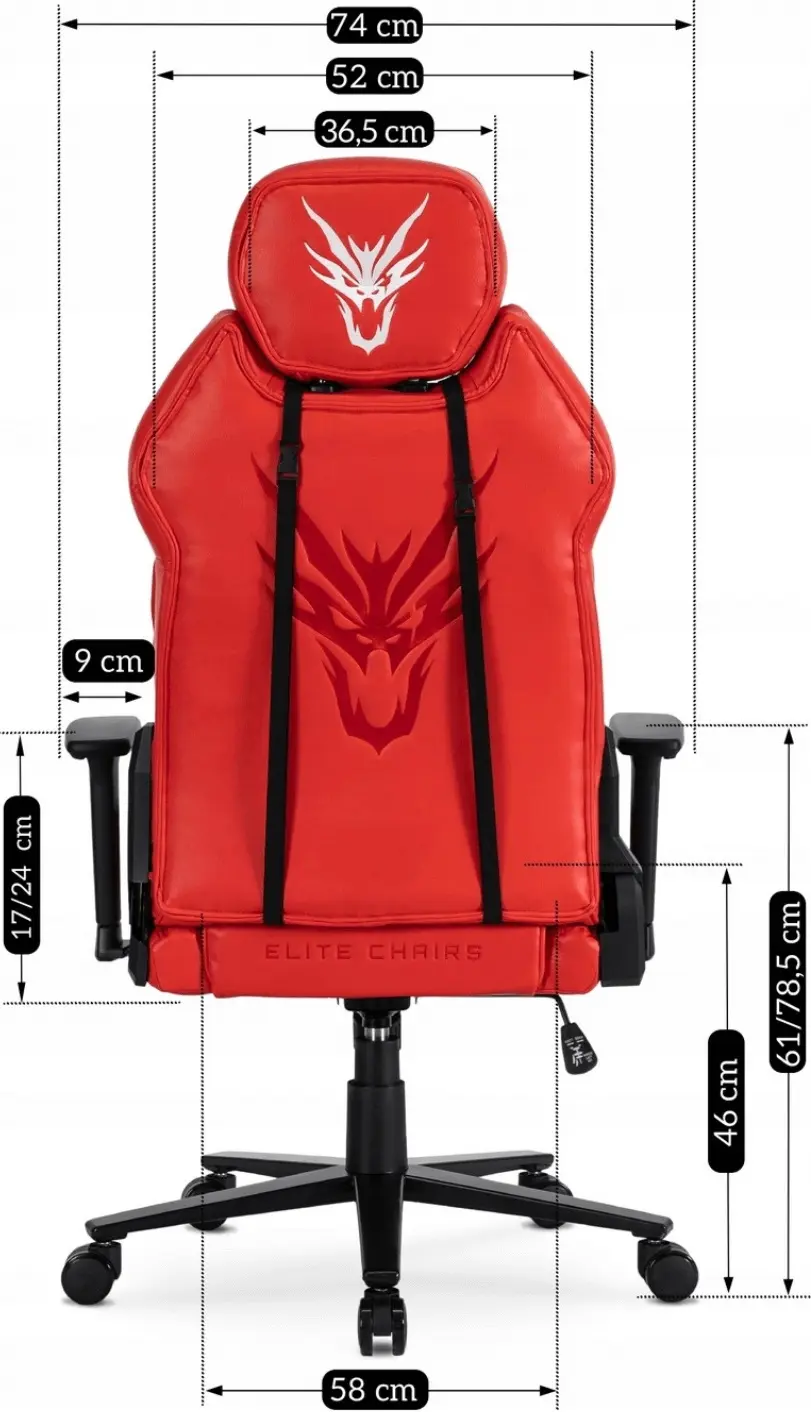 Fotoliu gaming Mebel Elite Nexon (Red) - 9