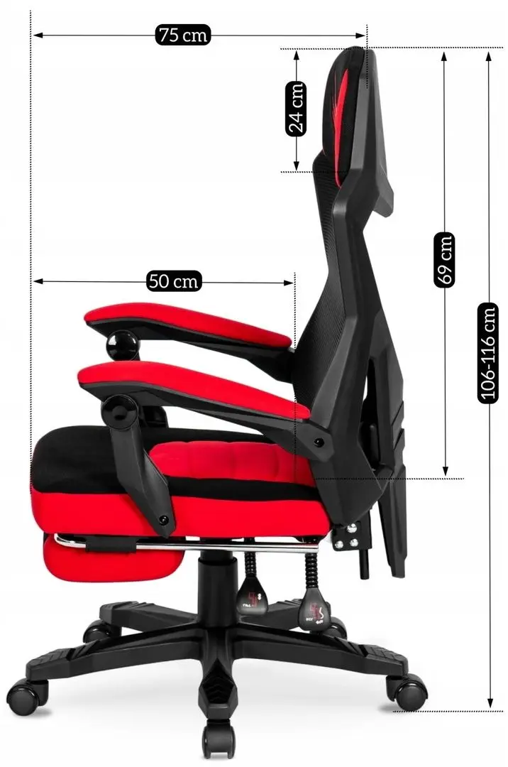 Кресло геймерское Mebel Elite Bing (Red/Black)