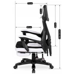 Fotoliu gaming Mebel Elite Bing (White/Black) Thumb