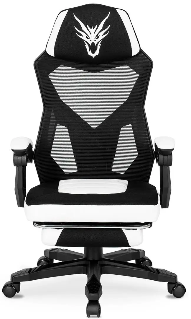 Fotoliu gaming Mebel Elite Bing (White/Black)