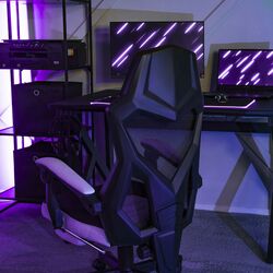 Fotoliu gaming Mebel Elite Bing (White/Black) Thumb