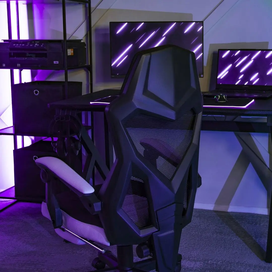 Fotoliu gaming Mebel Elite Bing (White/Black)