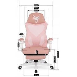 Кресло геймерское Mebel Elite Bing (White/Pink) Thumb