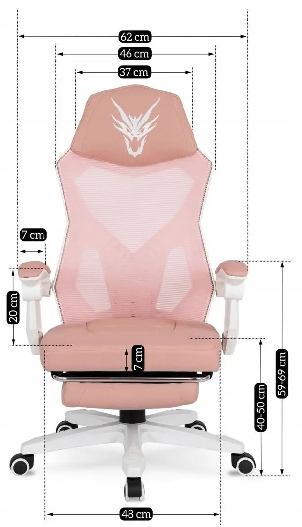 Кресло геймерское Mebel Elite Bing (White/Pink)