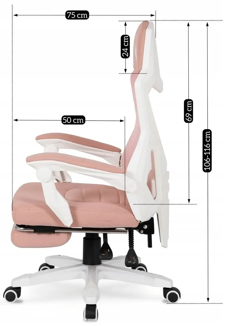 Кресло геймерское Mebel Elite Bing (White/Pink)