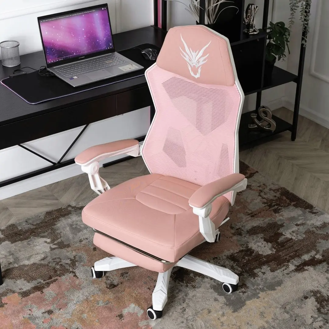 Кресло геймерское Mebel Elite Bing (White/Pink)