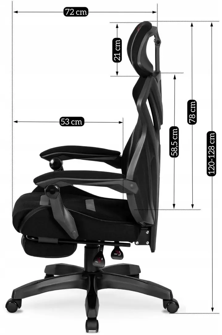 Fotoliu gaming Mebel Elite Maximo (Black)