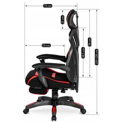 Fotoliu gaming Mebel Elite Maximo (Black/Red) Thumb