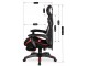 Fotoliu gaming Mebel Elite Maximo (Black/Red)