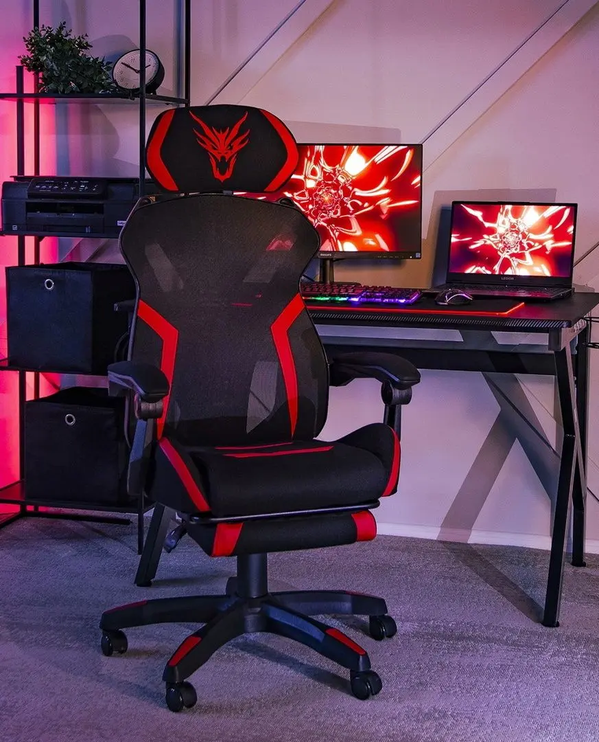 Fotoliu gaming Mebel Elite Maximo (Black/Red)