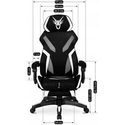 Fotoliu gaming Mebel Elite Maximo (Black/White) Thumb