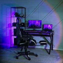 Fotoliu gaming Mebel Elite Maximo (Black/White) Thumb