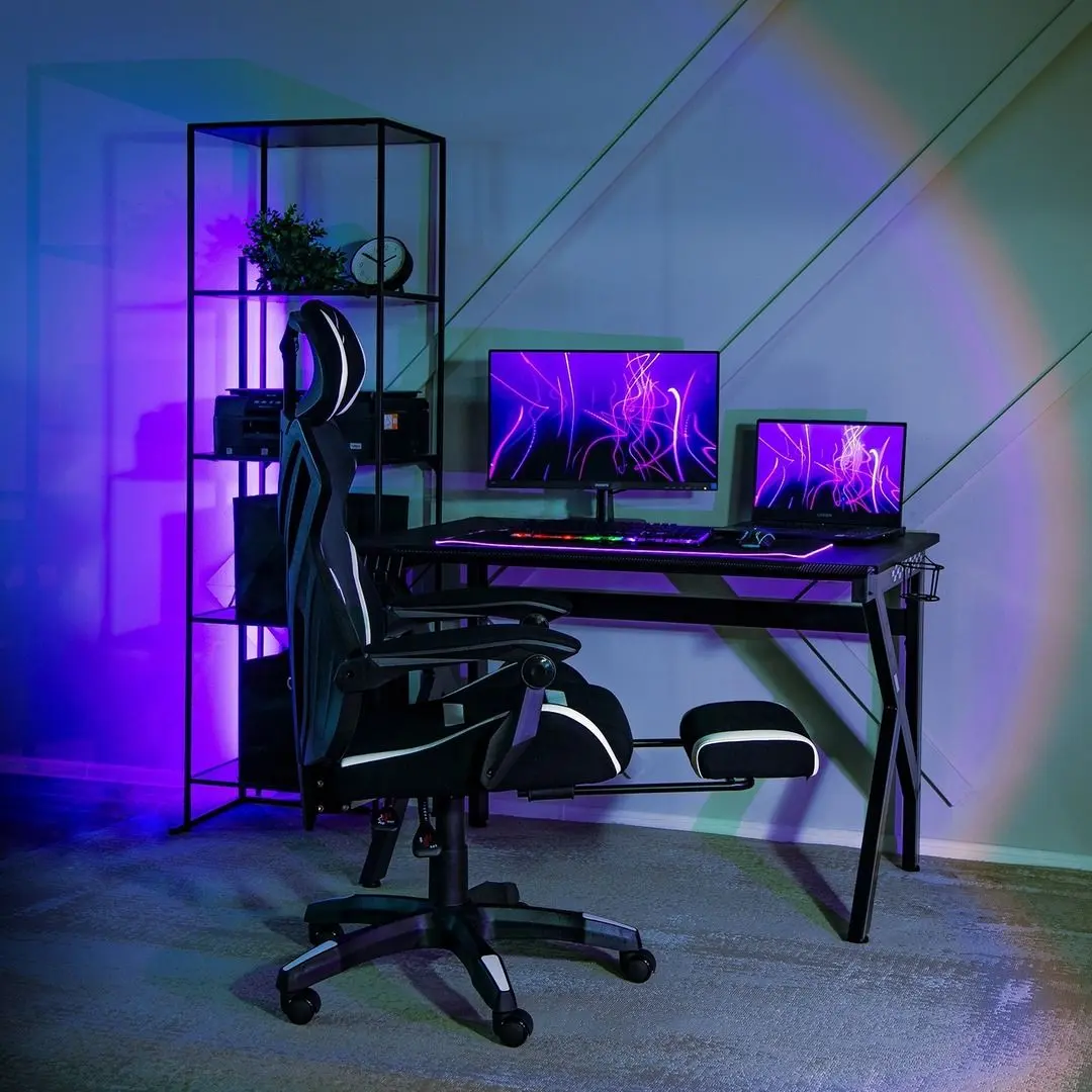 Fotoliu gaming Mebel Elite Maximo (Black/White)