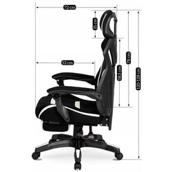 Fotoliu gaming Mebel Elite Maximo (Black/White) Thumb