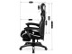 Fotoliu gaming Mebel Elite Maximo (Black/White)