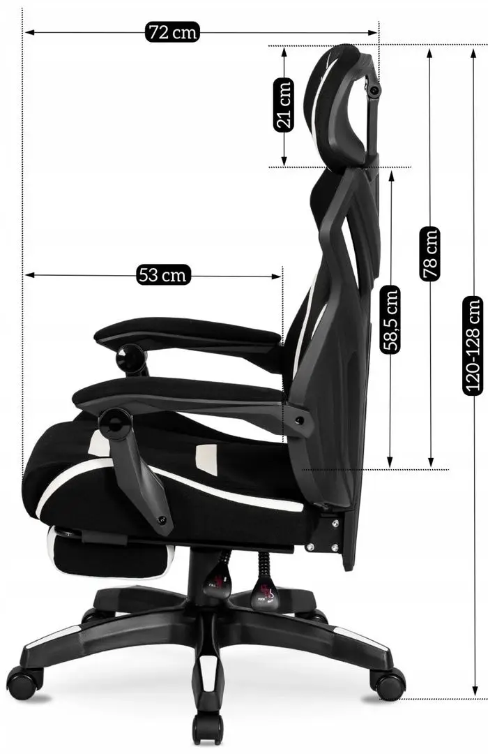 Fotoliu gaming Mebel Elite Maximo (Black/White)