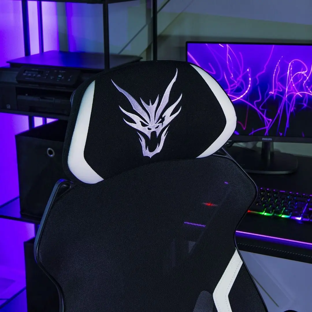 Fotoliu gaming Mebel Elite Maximo (Black/White)