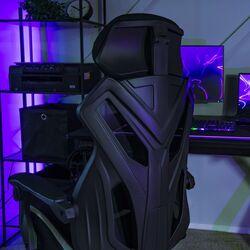 Fotoliu gaming Mebel Elite Maximo (Black/White) Thumb