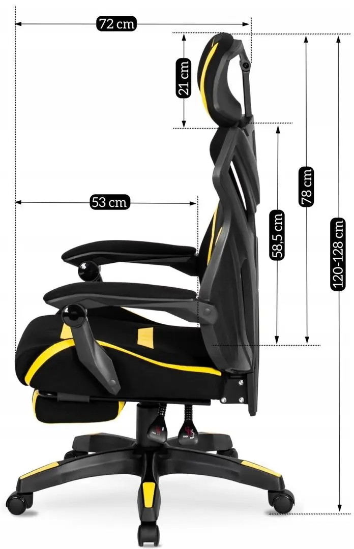 Fotoliu gaming Mebel Elite Maximo (Black/Yellow)