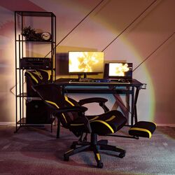 Fotoliu gaming Mebel Elite Maximo (Black/Yellow) Thumb