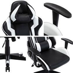 Геймерское кресло Mirjan24 Archie M12/Muz M-12 (Black/White) Thumb