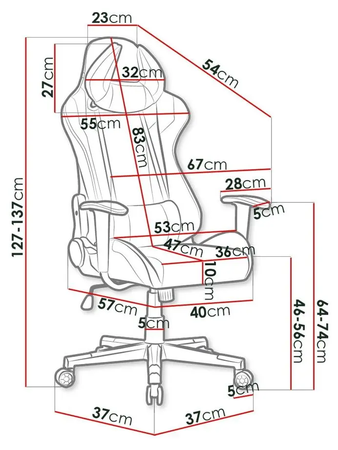 Геймерское кресло Mirjan24 Archie M12/Muz M-12 (Black/White) - 2