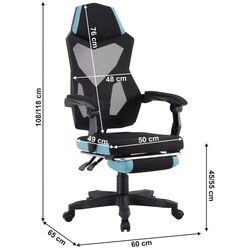 Fotoliu gaming Mobhaus Jorik New (Black/Neo Mint) Thumb