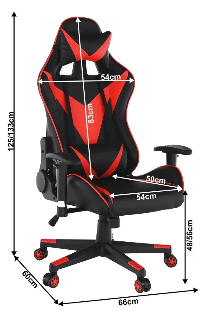 Fotoliu gaiming Mobhaus Carpi (Black/Red)