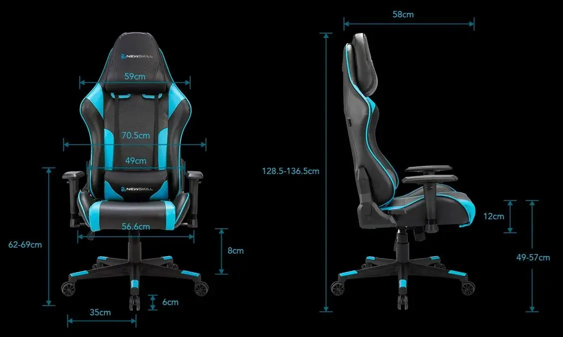 Fotoliu gaming Newskill Kitsune (Black/White)