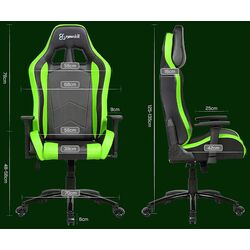 Fotoliu gaming Newskill Takamikura (Black/Green) Thumb