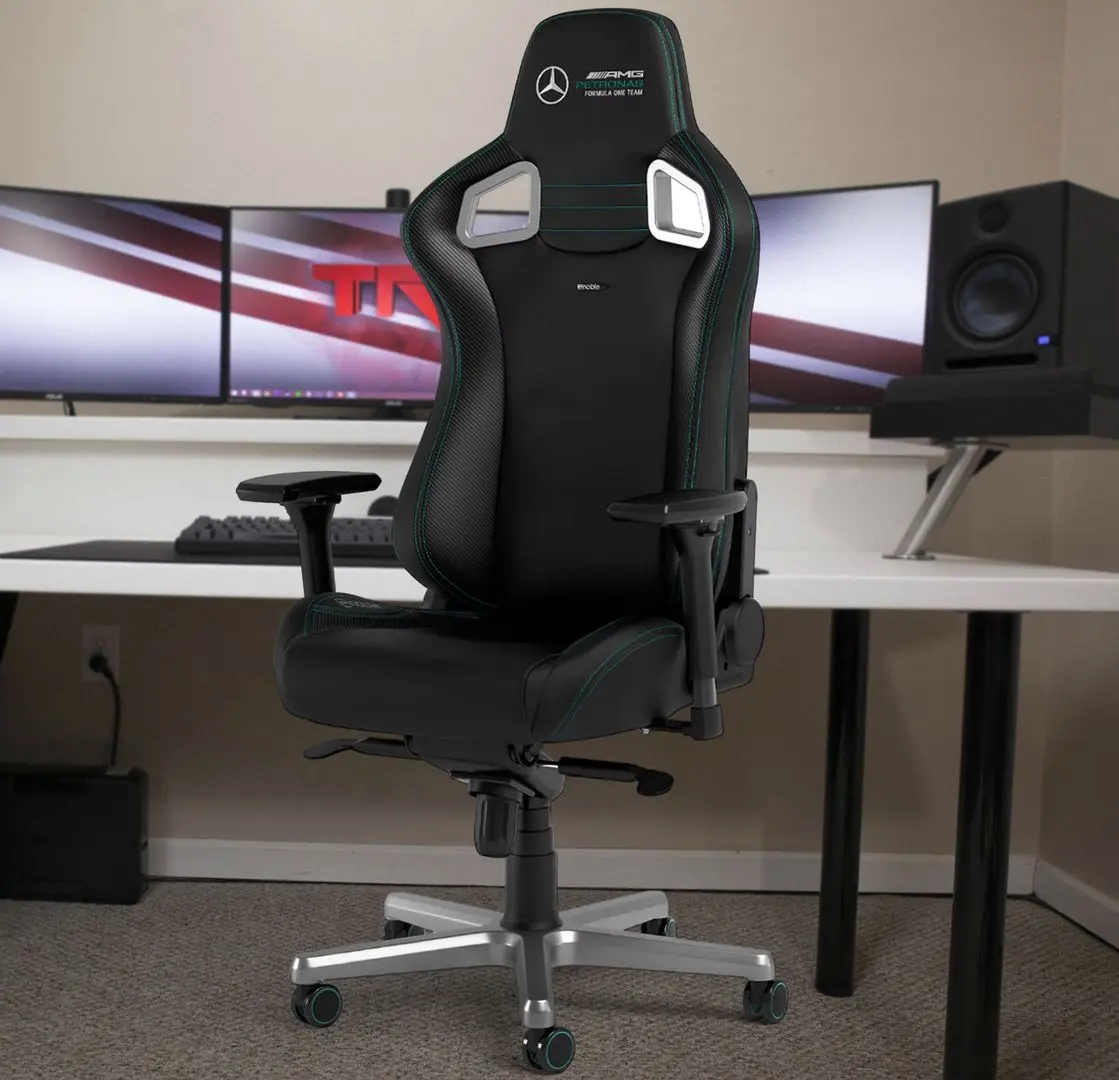 Fotoliu gaming Noblechairs Epic Mercedes-AMG Petronas F1 Team (Black/Turquoise)