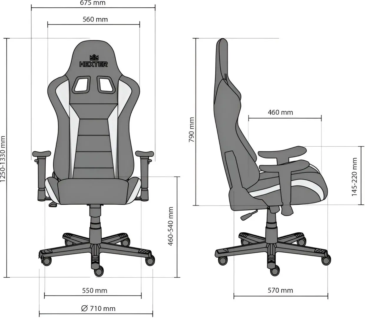 Fotoliu gaming Nowy Styl Hexter ML Eco/01 (Black/Red)