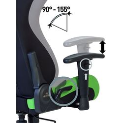Кресло геймерское Nowy Styl Hexter ML Fab/01 (Black/Green) Thumb