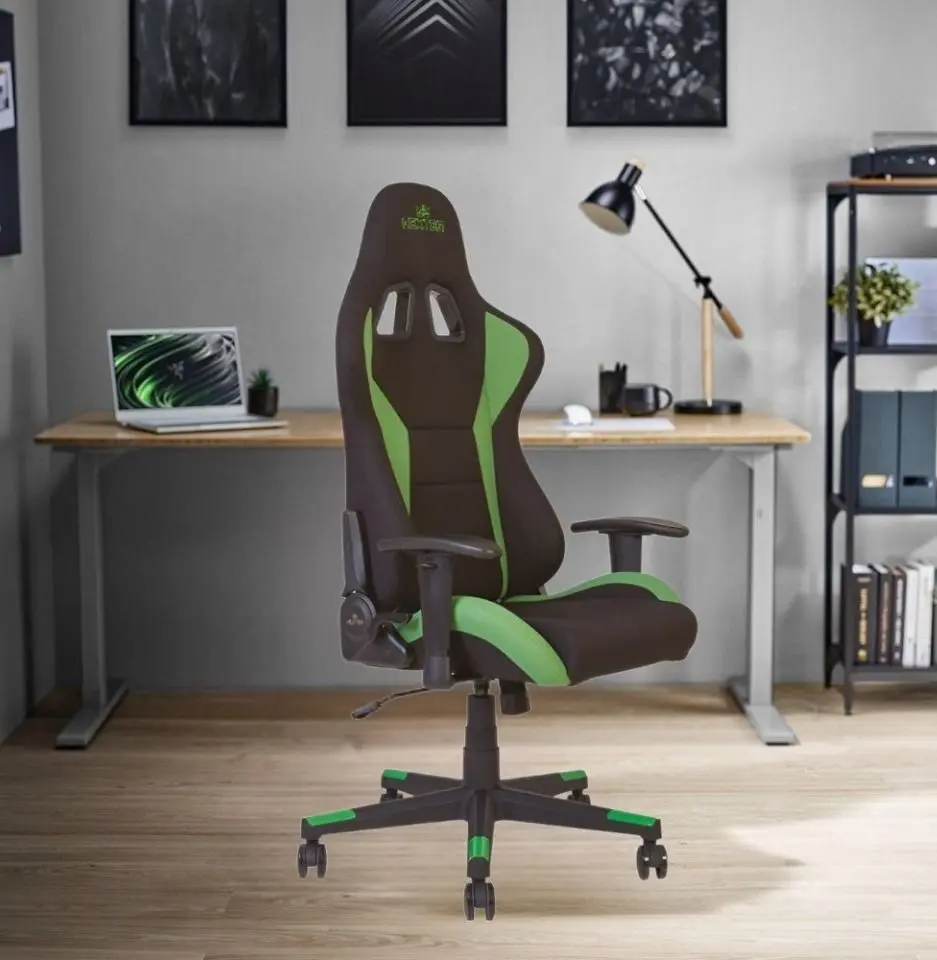 Кресло геймерское Nowy Styl Hexter ML Fab/01 (Black/Green)