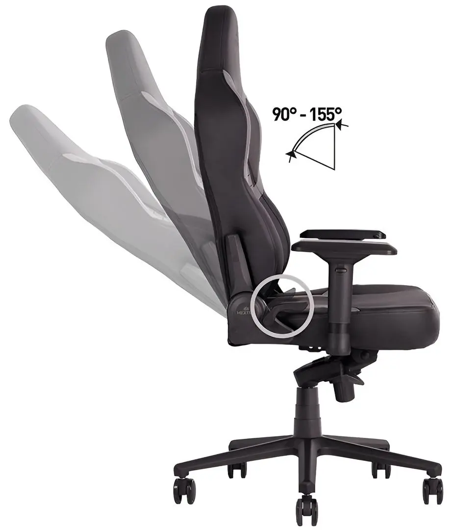 Кресло геймерское Nowy Styl Hexter XR Eco/01 (Black/Gray)